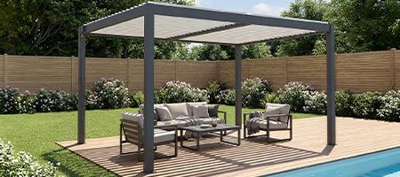 Pérgola bioclimática autoportante